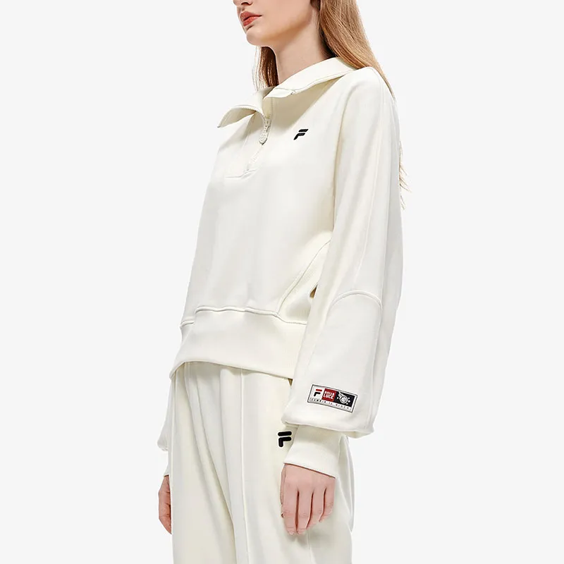 FILA FUSION Sweatshirt Women's Wheat Cream-4