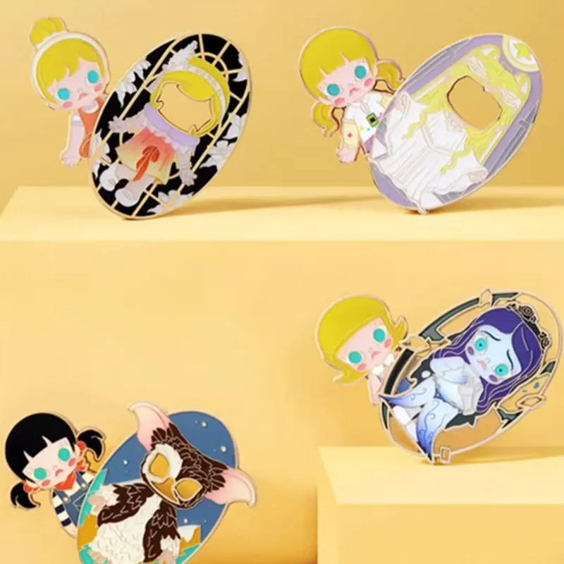 POP MART Molly X Warner Anniversary Collection Badge Blind Box Products Single Mystery Box/Full Box 12 Pcs-3