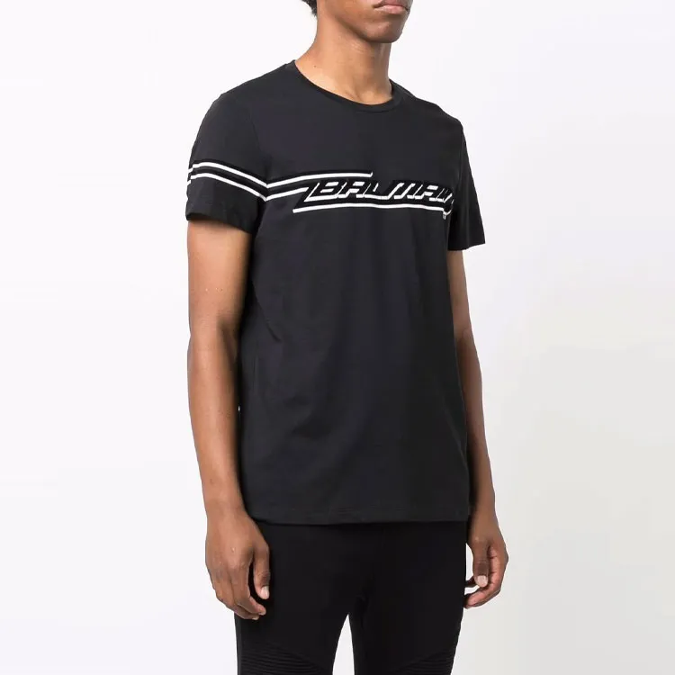 BALMAIN T Shirts Men Black-4