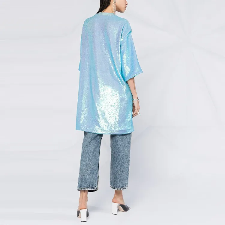 OFF-WHITE Ss20 Long-Sleeved Dresses Women's Blue-2