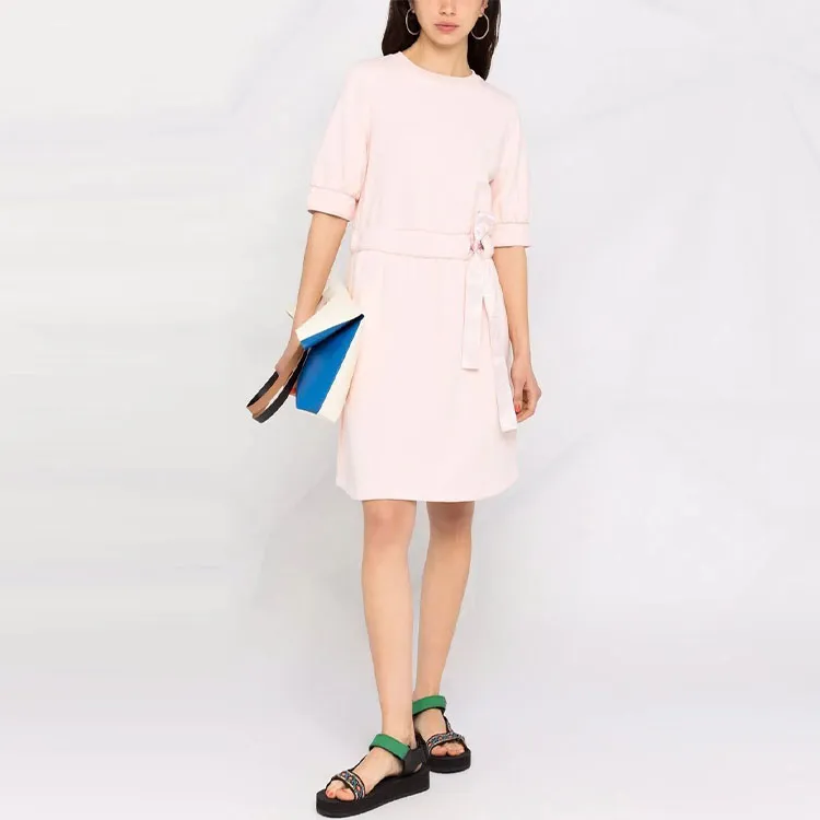 EMPORIO ARMANI Short Sleeved Dress Women's Soft Pink-1