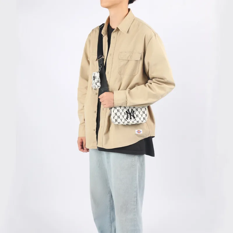 MLB Monogram Collection Polyester Combo Bag Shoulder Bag Crossbody Bag Mini Unisex Black White-8