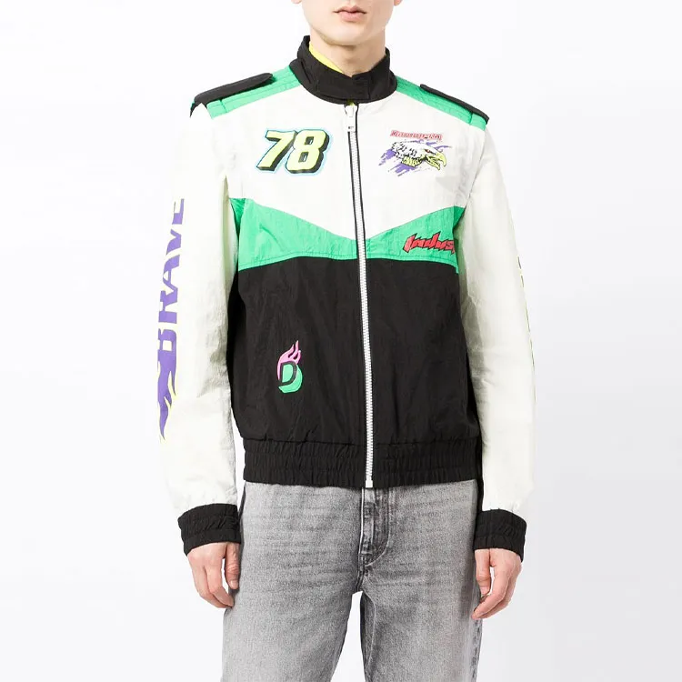DIESEL Jackets Men Black White-2