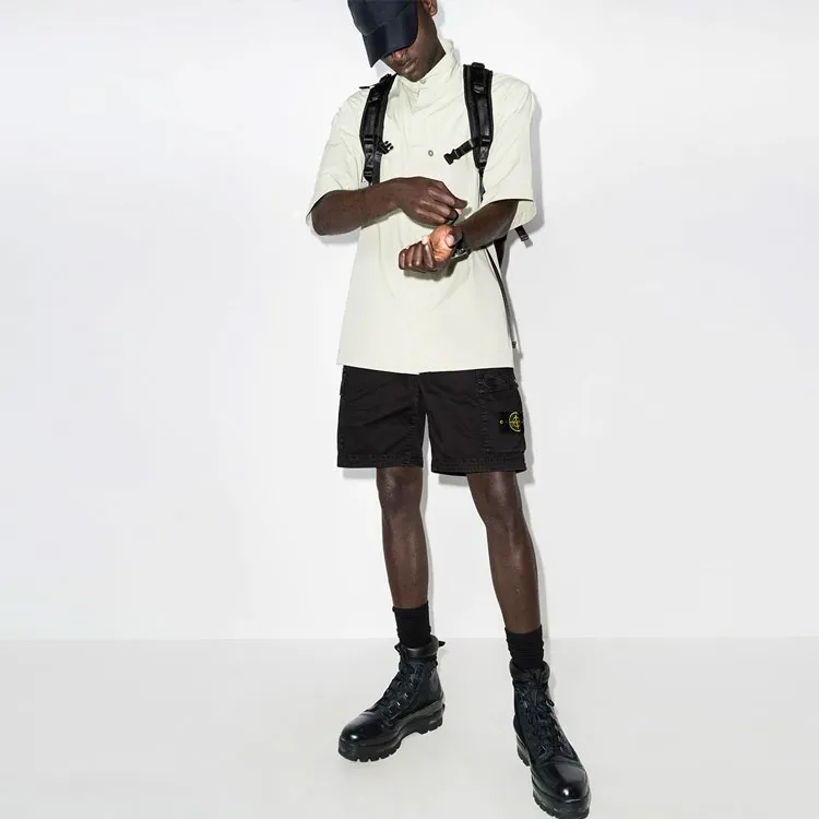 STONE ISLAND SS22 Cargo Shorts Men's Black-4