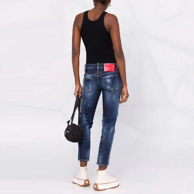 DSQUARED 2 Jennifer Distressed Cropped Jeans-3