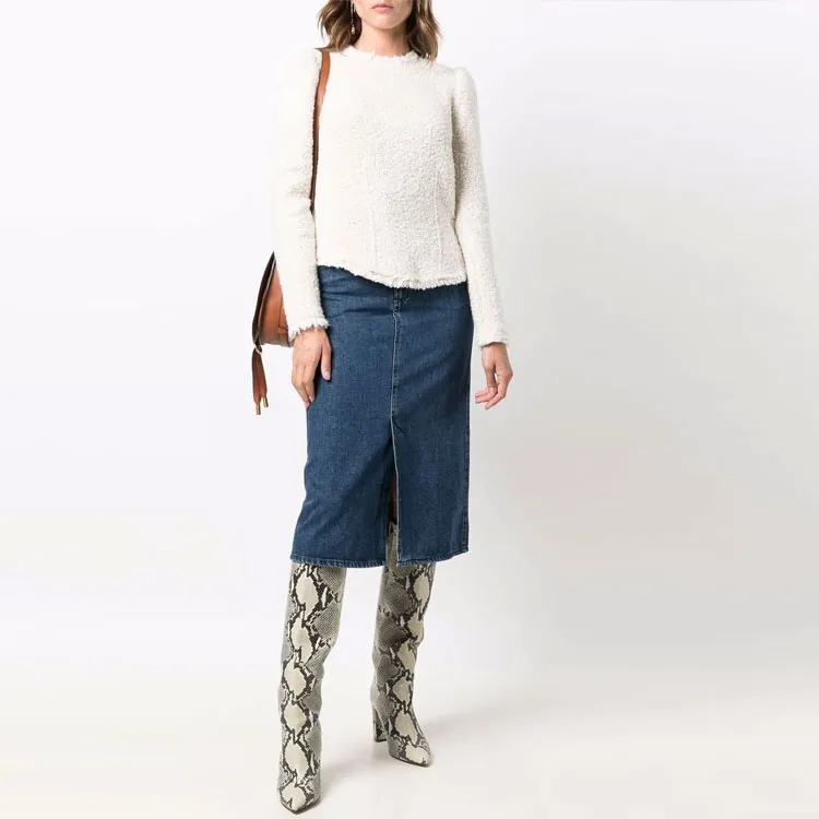 ISABEL MARANT Denim Long Skirts Women's Blue-1