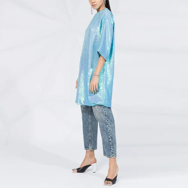 OFF-WHITE Ss20 Long-Sleeved Dresses Women's Blue-3