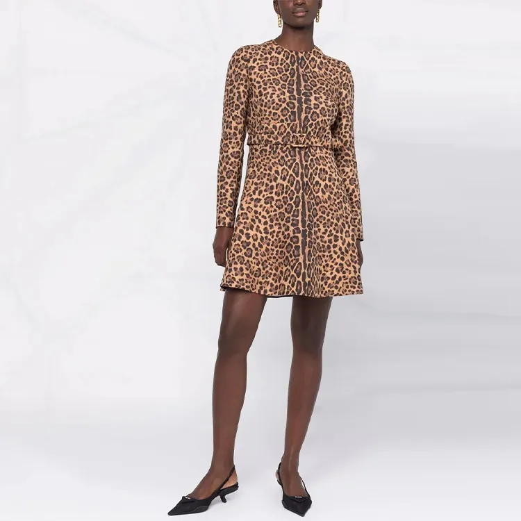 Valentino Long-Sleeved Dresses Women's Umber-1
