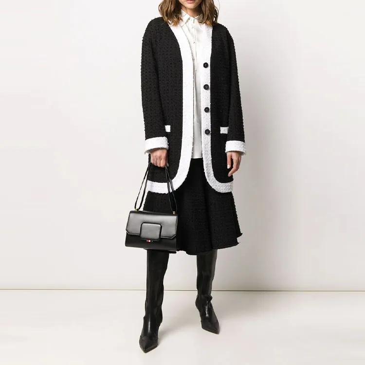 THOM BROWNE Unconstructed Tweed Cardigan Jacket-1