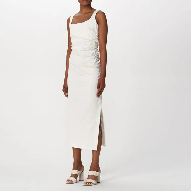 SportMax Sleeveless Dresses Women's White-2