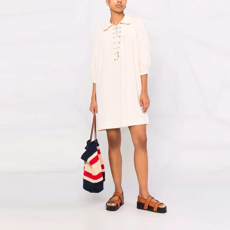 See By Chloe Long-Sleeved Dresses Women's Beige-1