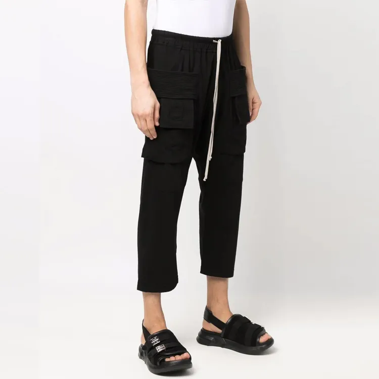 Rick Owens DRKSHDW Cargo Cropped Drawstring Trousers-3