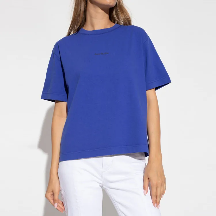 Acne Studios Crew Neck T shirt Sea Blue-2
