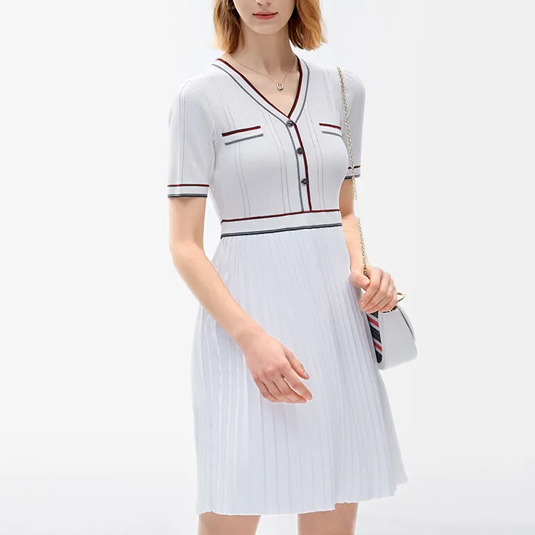 FILA Short Sleeved Dresses Women's Standard White-5