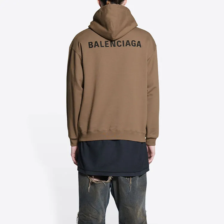 Balenciaga Back Logo Regular Fit Hoodie-6