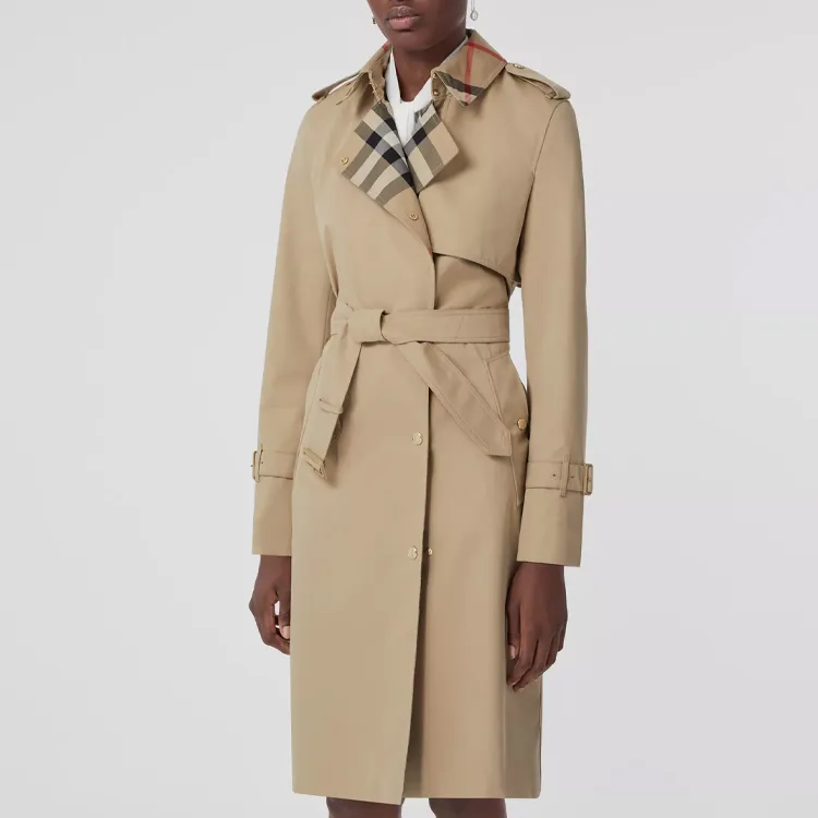 Burberry Exaggerated Check panel Trench Coat-3