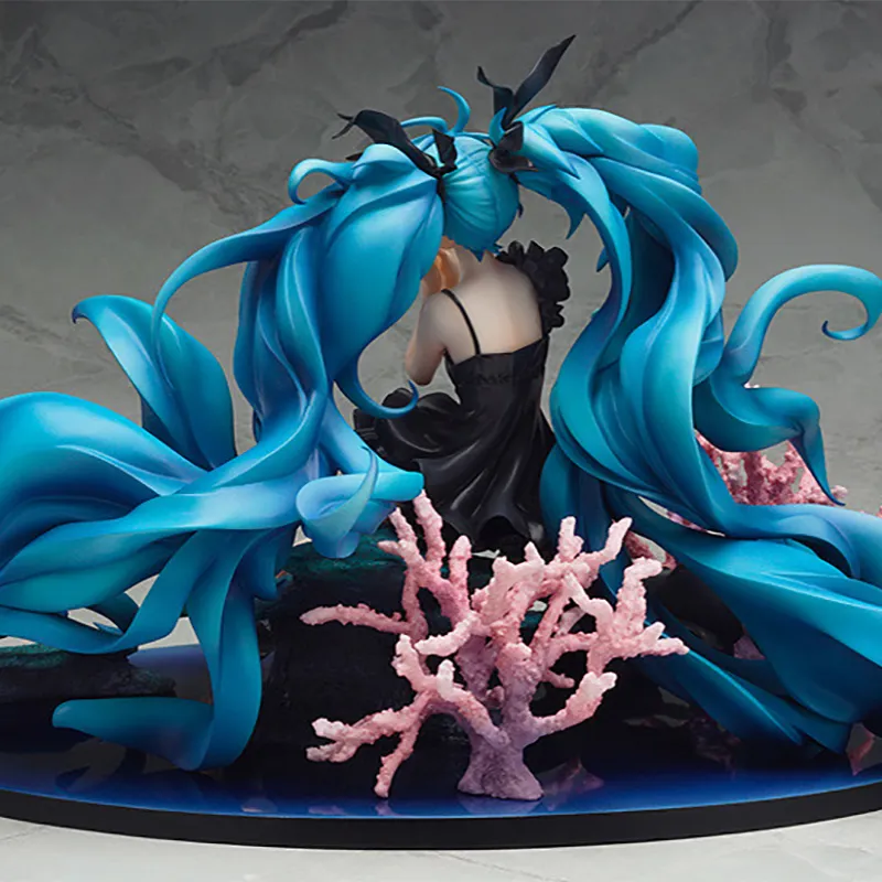 GSC Hatsune Miku Gsc Vocaloid Miku Deep Sea Girlish Ver. With Base Reissued Version Scale Figures 16cm-3