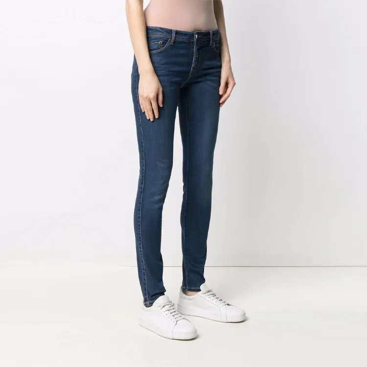 EMPORIO ARMANI SS21 Denim Trousers Women's Blue-2