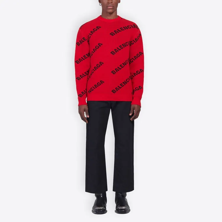 Balenciaga Sweaters Men Red-2