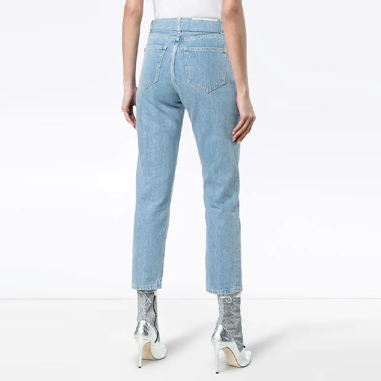 OFF WHITE Mid Rise Denim Cropped Jeans-3