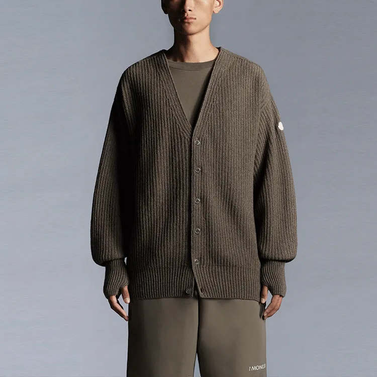 Moncler FW21 Loose Fit Knitwear Unisex Mud Brown-1