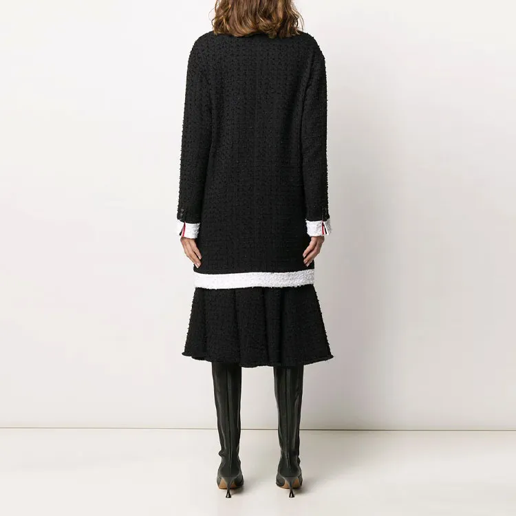 THOM BROWNE Unconstructed Tweed Cardigan Jacket-2