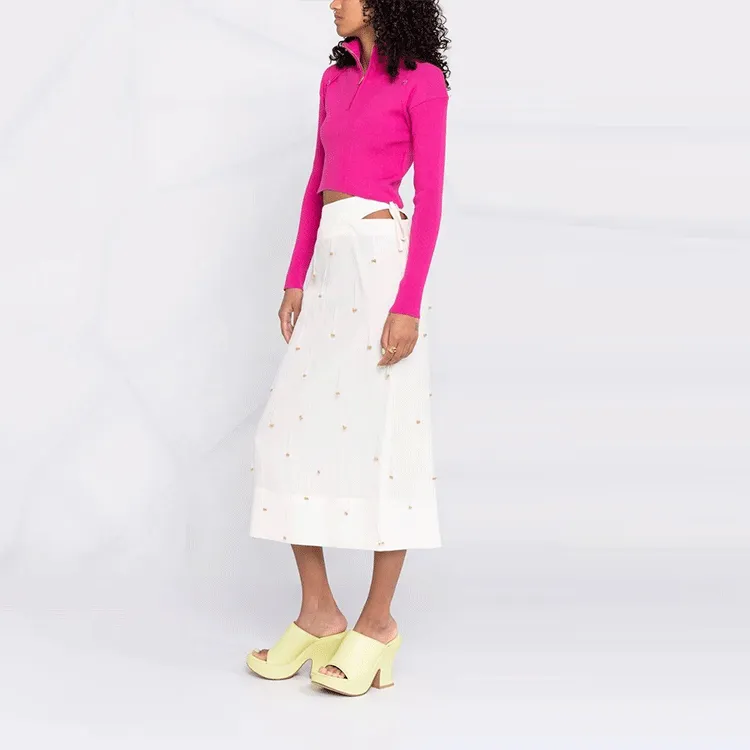 Jacquemus FW21 Slim Fit Sweater Women's Fuchsia-2
