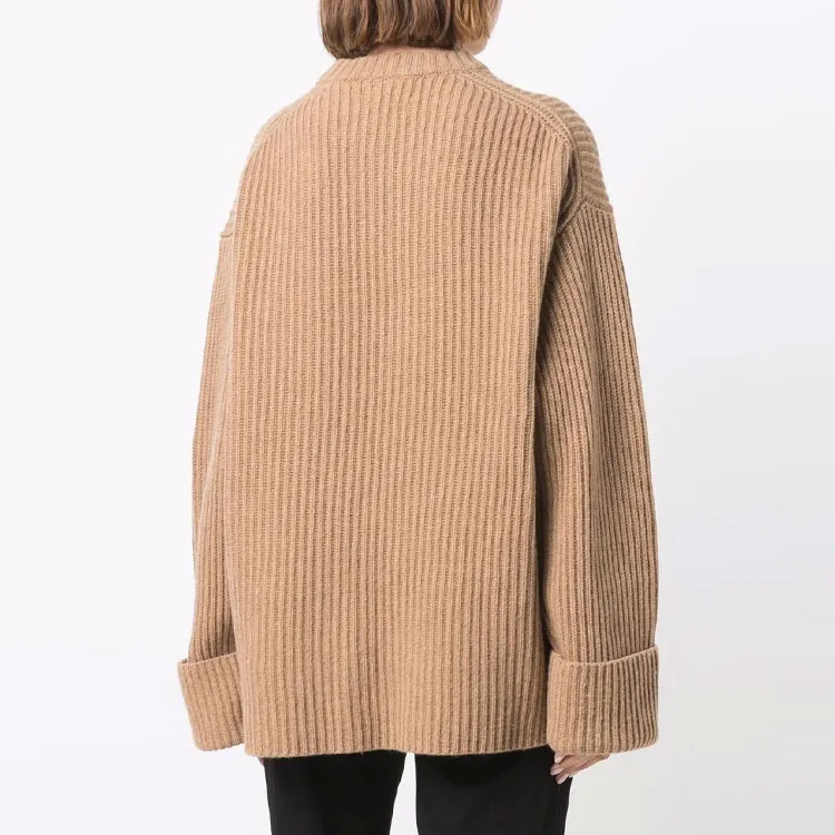 GANNI FW21 Loose Fit Sweater Women's Beige-2
