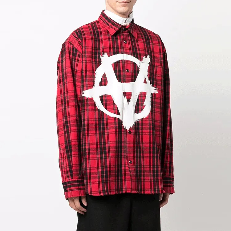 Vetements Anarchy/Children Of The Night Flannel Shirt-3