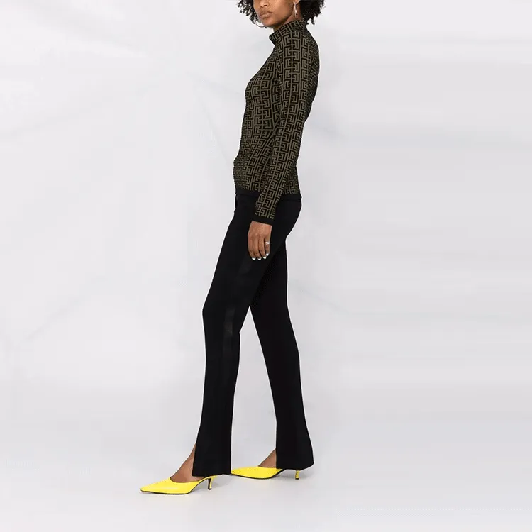 BALMAIN FW21 Slim Fit Sweater Women's Green-3