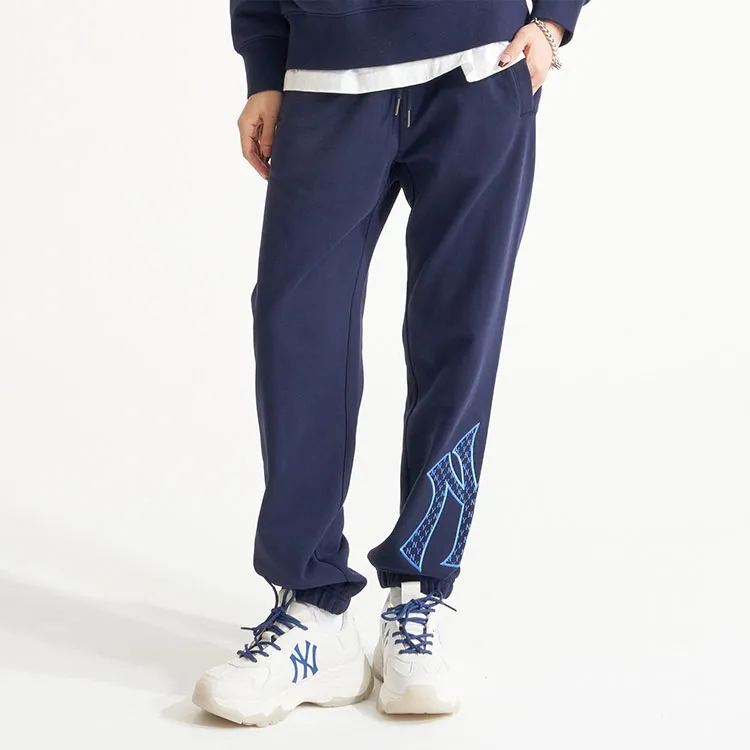MLB New York Yankees Knitted Sweatpants Unisex Navy-3