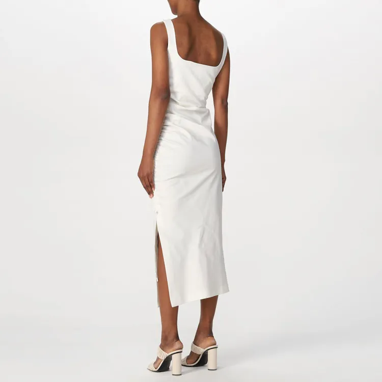 SportMax Sleeveless Dresses Women's White-1