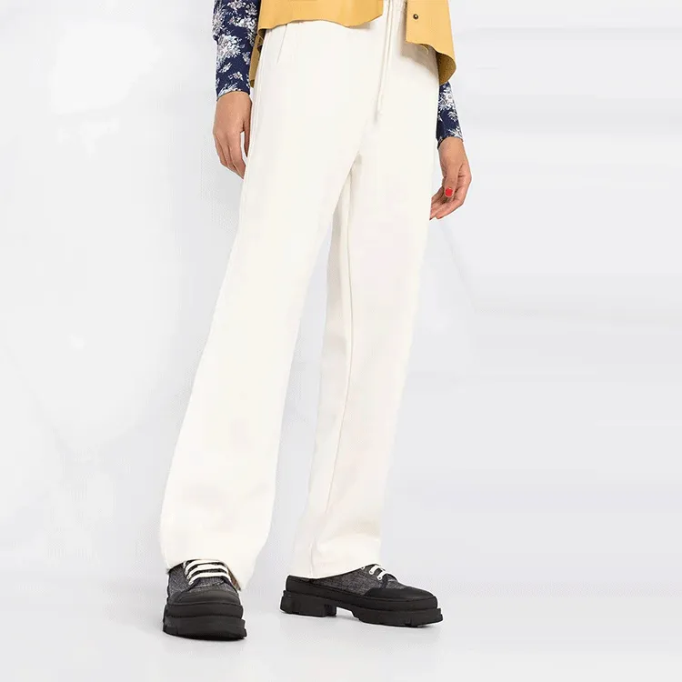 GANNI Sports Pants Women's White-4