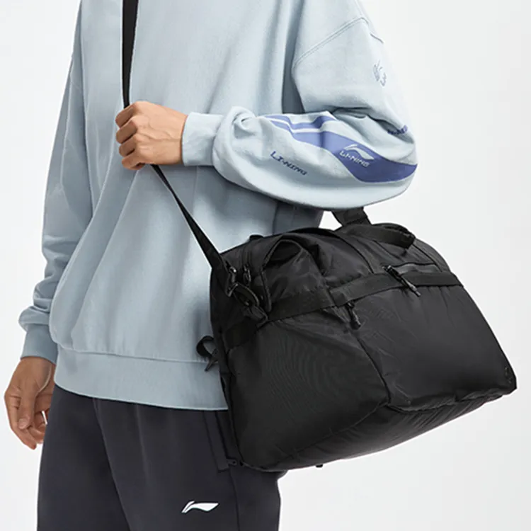 LiNing Training Series Fabric Shoulder Bag Crossbody Bag Regular Unisex Black-3