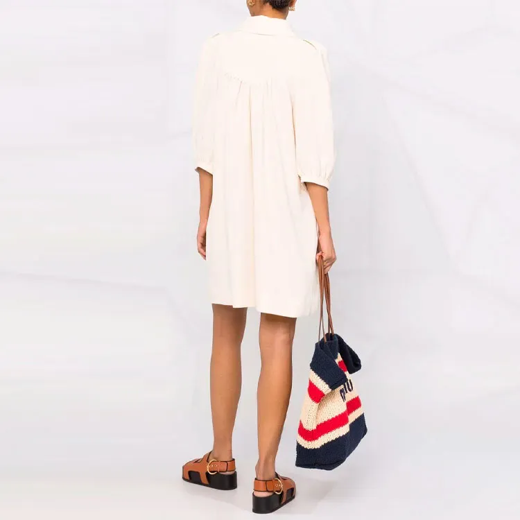 See By Chloe Long-Sleeved Dresses Women's Beige-3