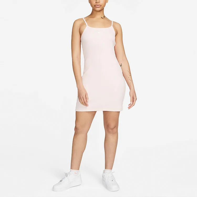 Nike Sportswear Essentials Series Slip Dresses Women's Pink-2