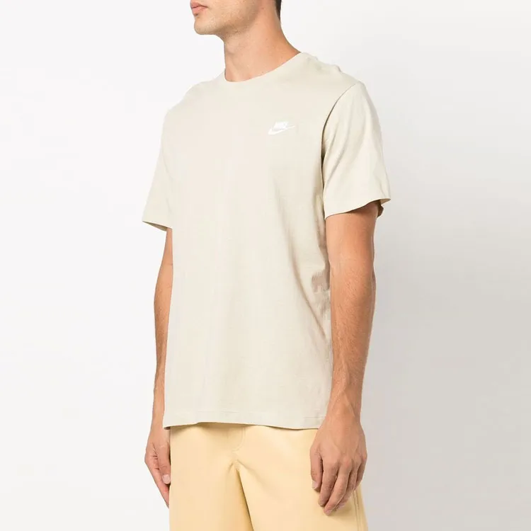 Nike T Shirts Men Beige-2
