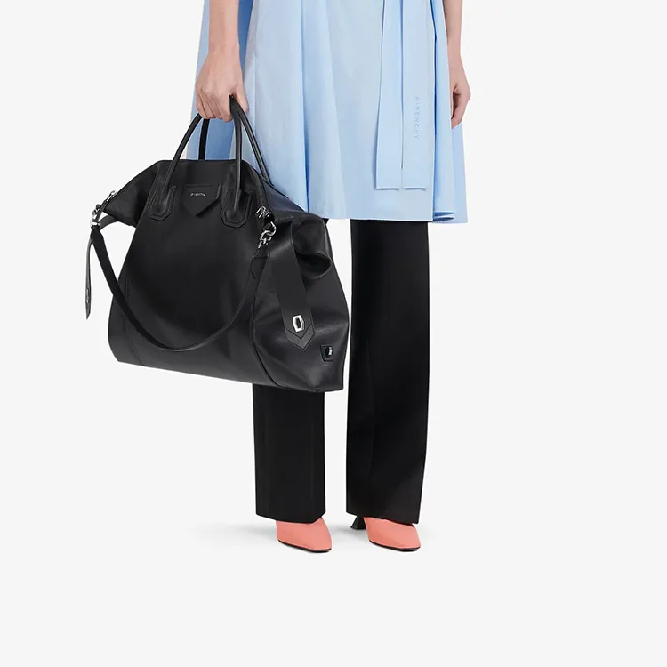 GIVENCHY Antigona Cow Leather Travel Bags Shoulder Bag Crossbody Bag Handbag Large Size Women's Black-3