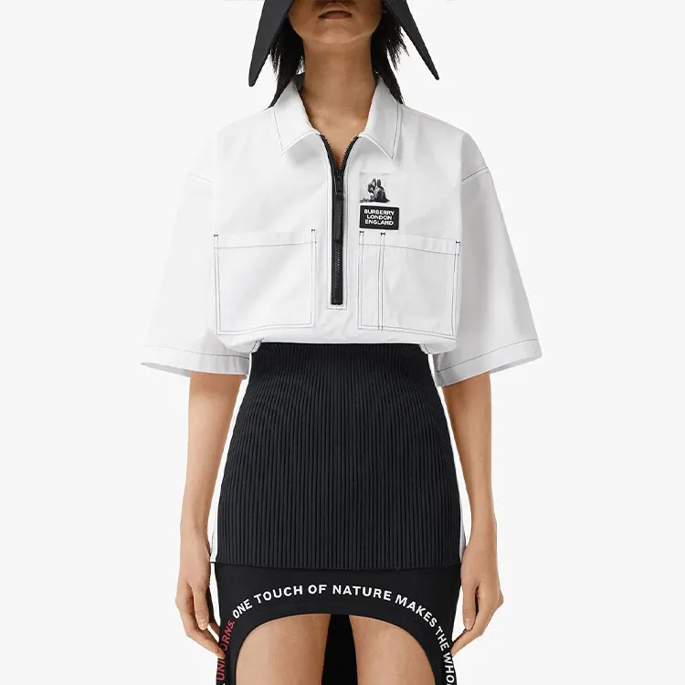 Burberry Short Sleeved Dress Women's Black White-2