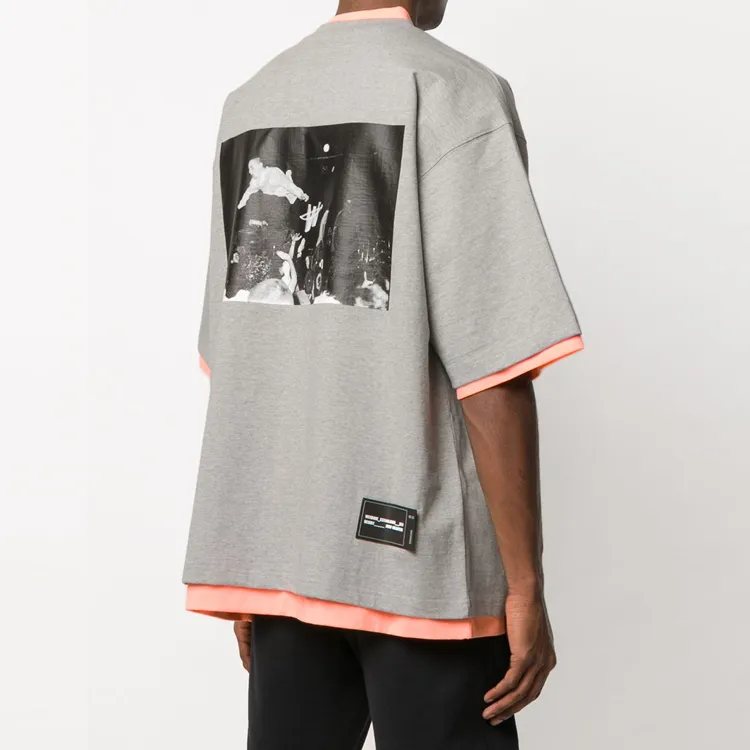 WE11DONE T Shirts Unisex Pink Orange-6
