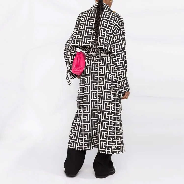 BALMAIN Trench Coat Women's Black-2