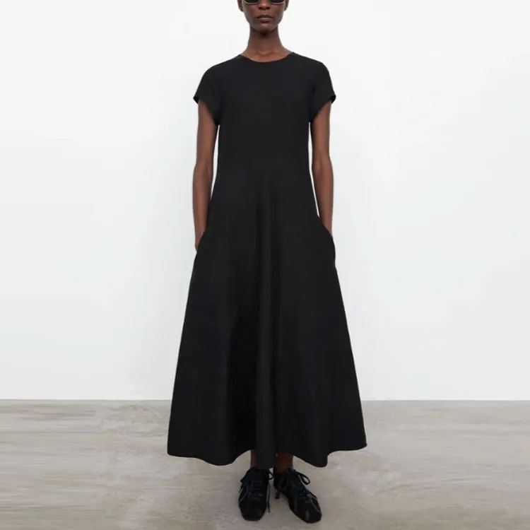 TOTEME Short-Sleeved Dresses Women's Black-1