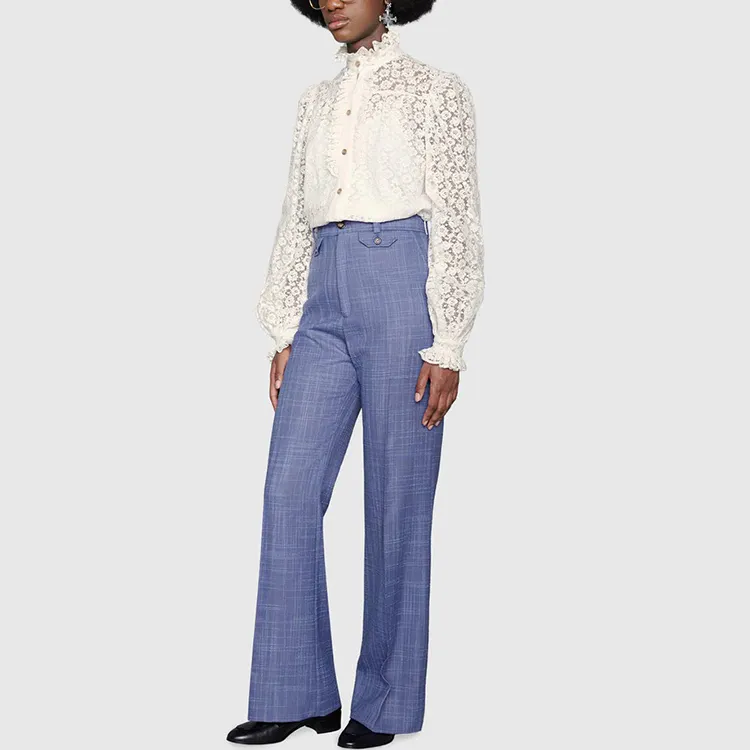 GUCCI Gucci X The North Face FW21 Casual Pants Women's Purple-1