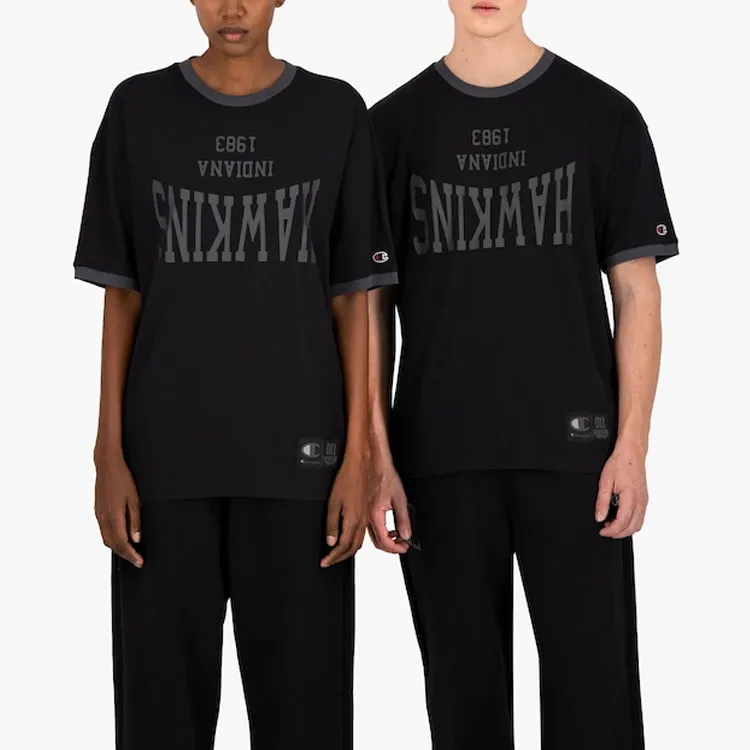 Champion Stranger Things Straight T-Shirt US Version Men's Black-3