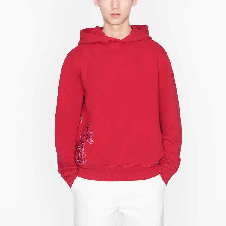 DIOR Quarterly New Products Sweatshirts Men Red-2