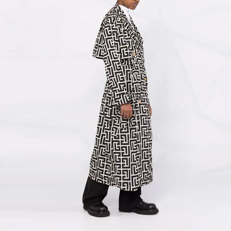 BALMAIN Trench Coat Women's Black-3