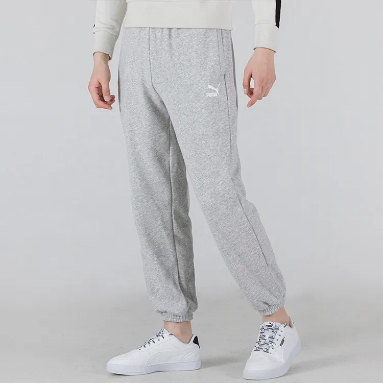 PUMA Knitted Sports Pants Men's Gray-2