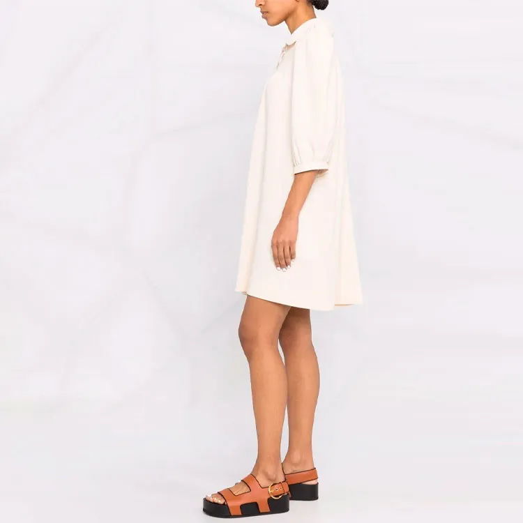 See By Chloe Long-Sleeved Dresses Women's Beige-2
