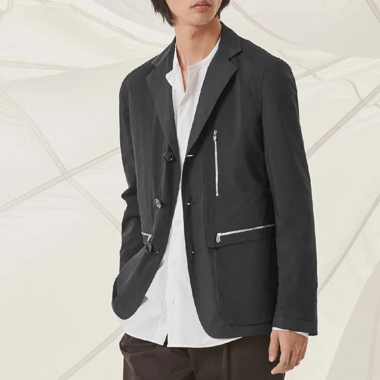 HERMES Business Suits Men Black-1