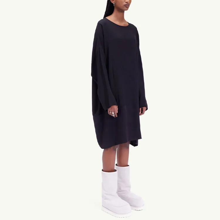 MM6 Maison Margiela Long Sleeved Dresses Women's Black-3